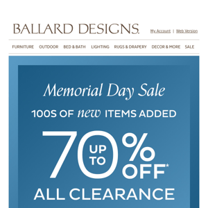 Up to 70% off clearance markdowns