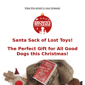 Sausages and Santa's Sack for your dog?