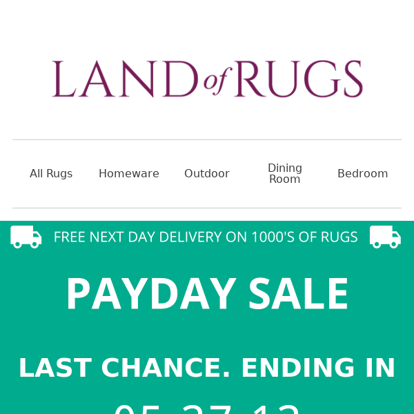 Land of Rugs UK, This is the last call...