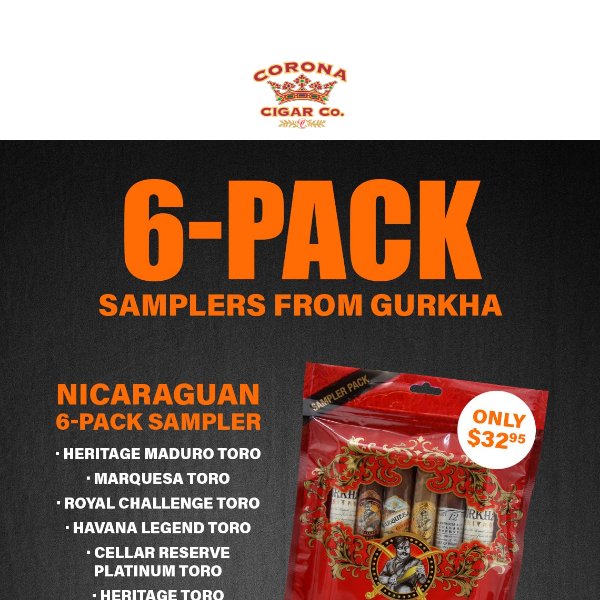 Sampler Sunday: Gurkha Nicaraguan & Dominican 6-Packs