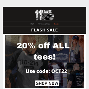 20% off ends this weekend