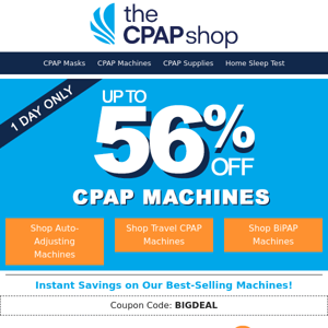 ⚡ One Day Machine Sale! ⚡ CPAPs As Low As $499 + Free Shipping