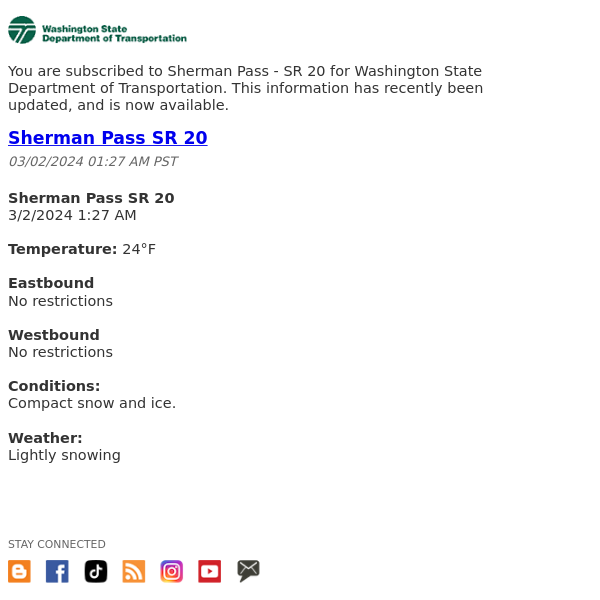 Sherman Pass SR 20