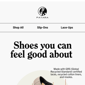 Shoes you can feel good about