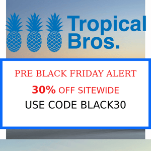 ⚠️ Pre Black Friday Alert! 30% off Sitewide! ⚠️
