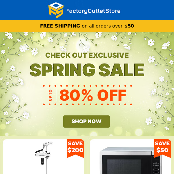 Exclusive Spring Sale - Up to 80% OFF