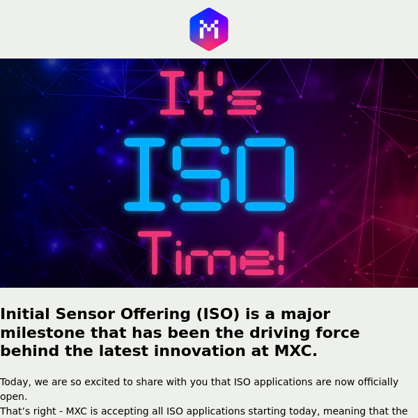 Apply for ISO today!