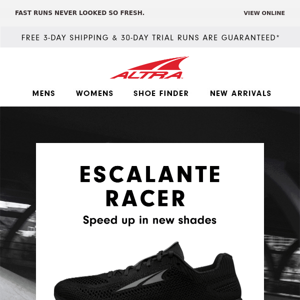 Escalante Racer: Speedwork in new shades!