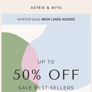 Shop up to 50% off today