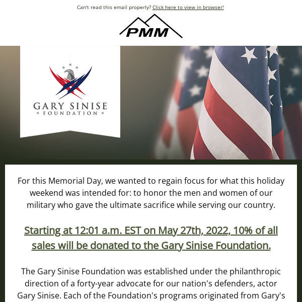 This Memorial Day Weekend, Support the Gary Sinise Foundation 🇺🇸