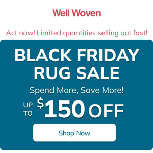 The best deals on rugs, happening today!