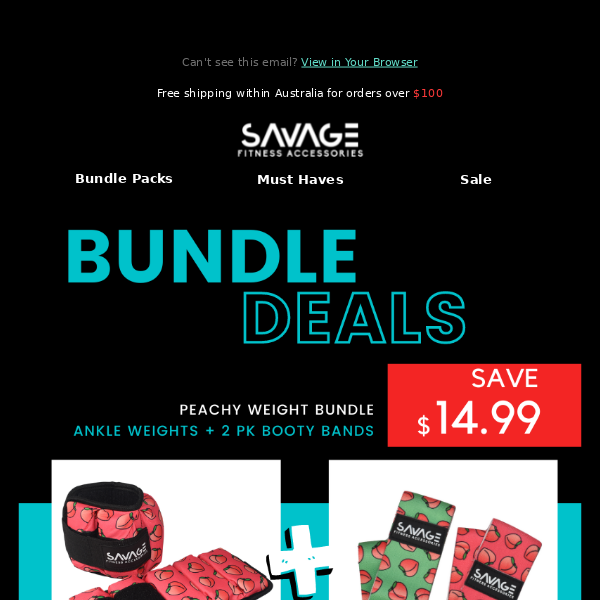 Train like a Savage with our new fitness bundles! 💪