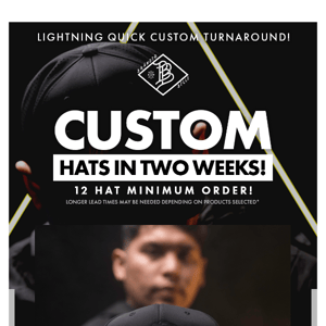 Custom Hats, Lighting Quick ⚡️💨