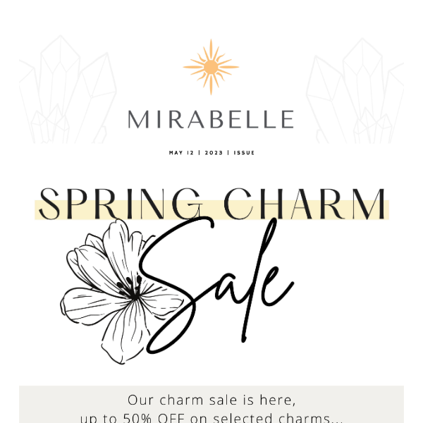 The Spring Charm Sale ✨ Up to 50% OFF on selected Charms