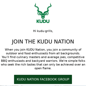 Join the KUDU Nation Facebook Group