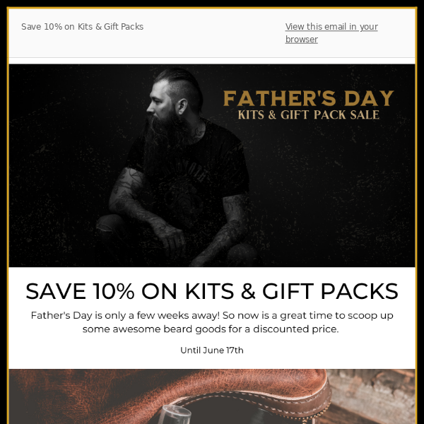 Save 10% on Gift Packs and Beard Kits!
