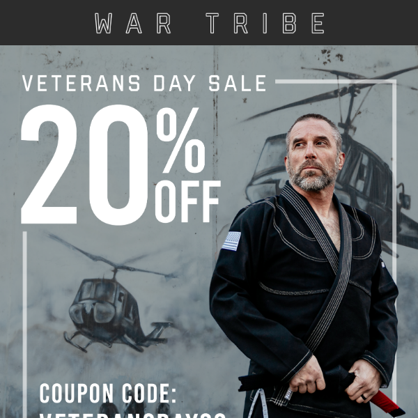 🚨 Veterans Day Sale! 20% COUPON INSDE!