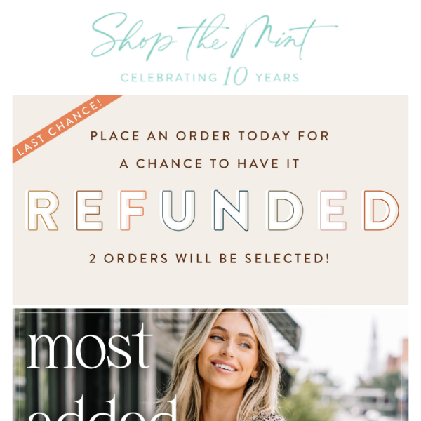 Last Chance To Have Your Order Refunded ✨