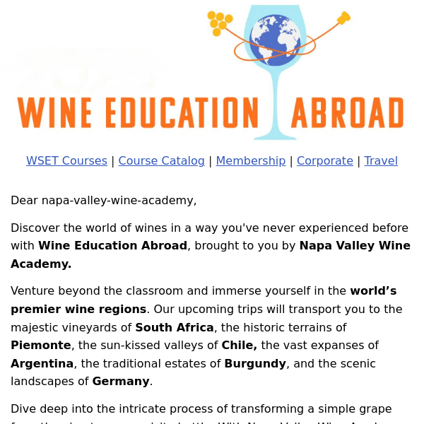 Journey to South Africa in 2024 - 6 seats Left - Wine Education Abroad 2024