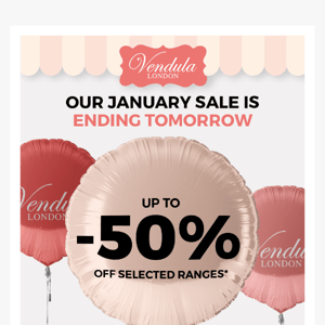 Our January sale is ending tomorrow