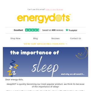 THE IMPORTANCE OF SLEEP 💤 Information on the sleepDOT