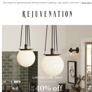 Bestselling lighting, furniture & more up to 40% off