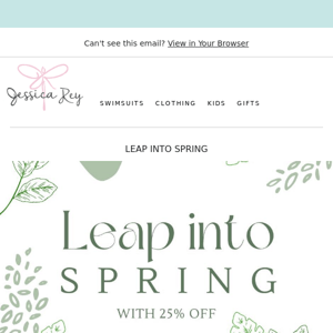 Leap into spring with a sale 💚