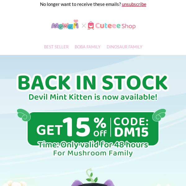 👏Devil Mint Kitten Is Back In Stock With 15% Off!