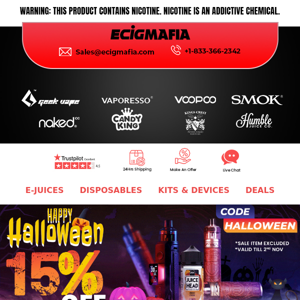 Enjoy Halloween with Vapetasia | E-Juices Starting $7.99 only