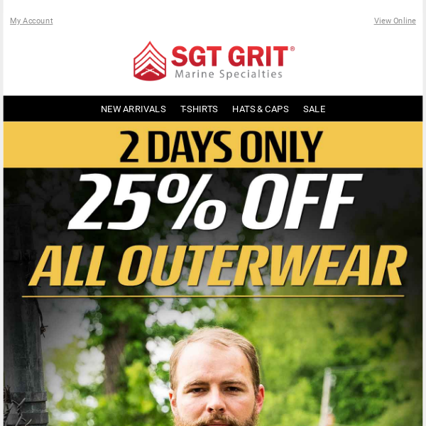 🤯 25% off Outerwear >> Code Inside