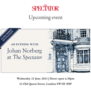An evening with Johan Norberg at The Spectator