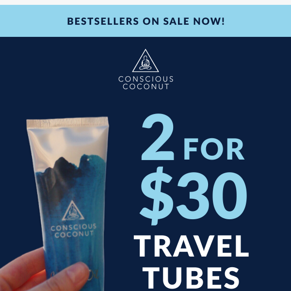 2 FOR $30: Coconut Oil Travel Tubes 🥥