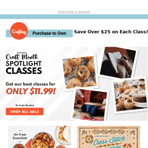 Today, Save Over $25 on Best Selling Classes