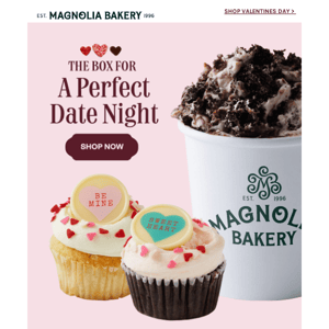 It's back! Enjoy our Date Night Sampler with your Valentine 🧁🍓