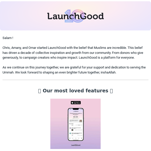 Your dose of LaunchGood 🚀