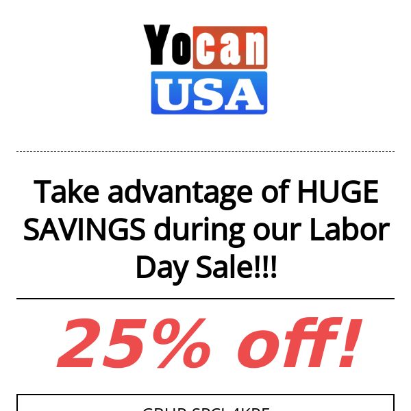 Yocan USA's HUGE Labor Day Sale!