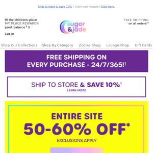 The Children's Place, SITEWIDE: 50-60% off! 💜