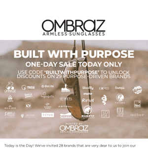 Ombraz are $45 Off Today | Built with Purpose Sale