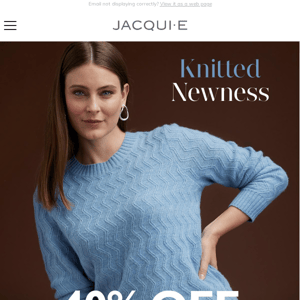 New Season Knitwear | 40% Off