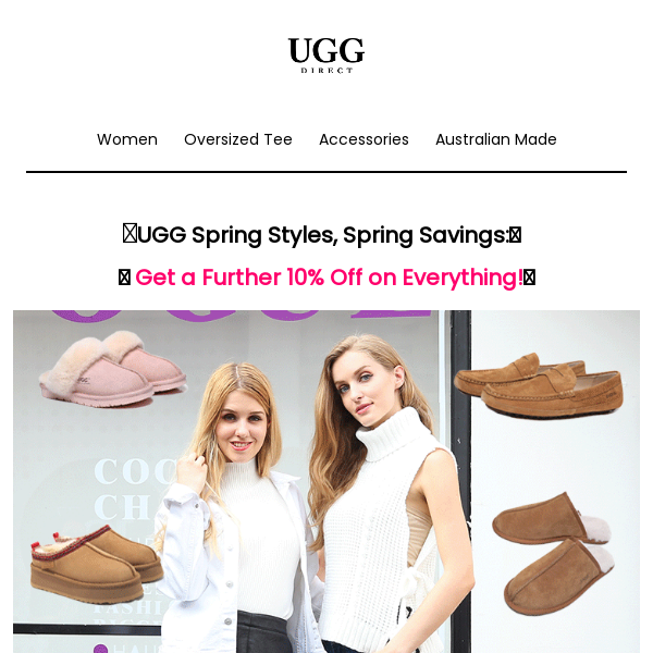 🌼💸UGG Spring Styles, Spring Savings: 10% OFF All Products!