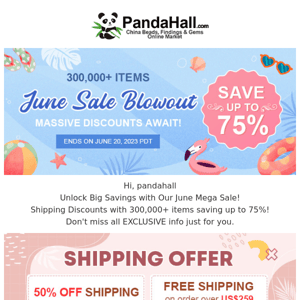 Sale ON! Enjoy up to 75% off June Promotion with Free Shipping