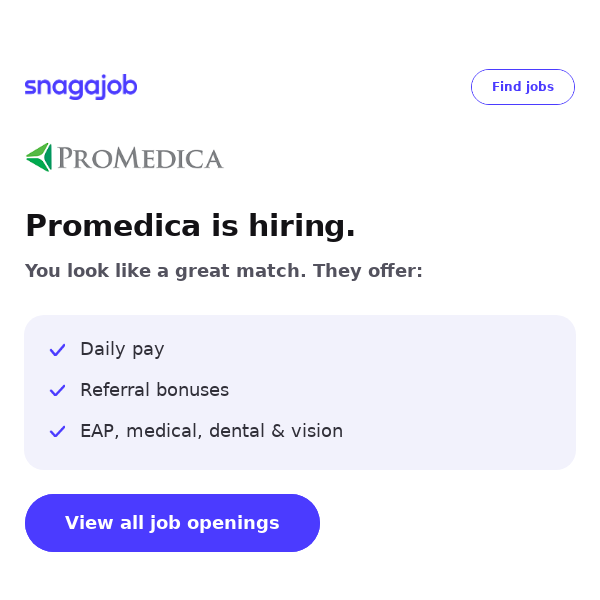 Promedica is hiring near you