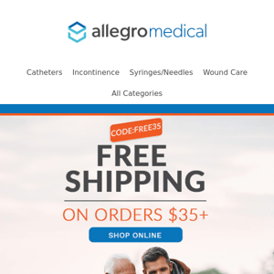 🔔 End of Year Savings: Free Shipping on 79+ - Allegro Medical