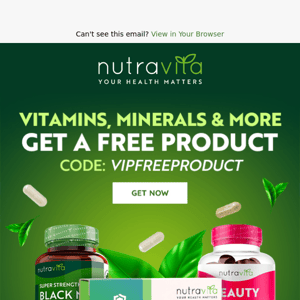 ❗ Enjoy a FREE Product: Vitamins, Minerals & More…