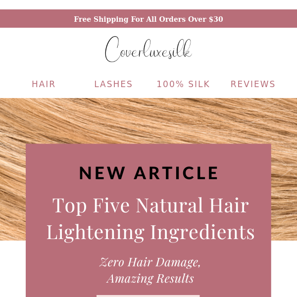 Top 5 natural ingredients for lighter hair 🤯