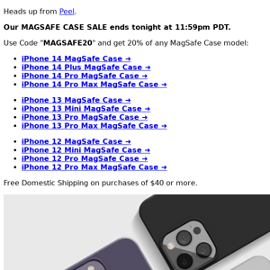 THE MAGSAFE CASE SALE ENDS TONIGHT