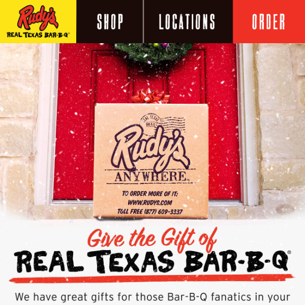 Give the gift of Real Texas Bar-B-Q 🎁