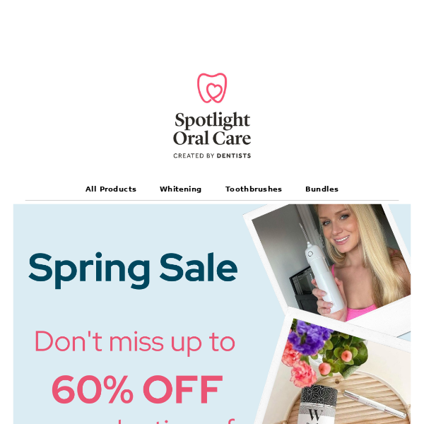 Spring Sale! Up to 60% off best-sellers! 🤩