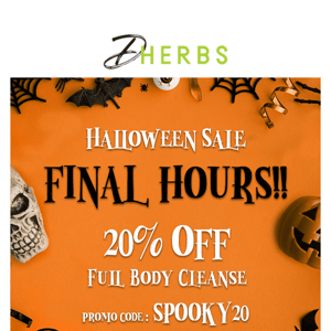 20% Off The Full Body Cleanse! Fright This Way!