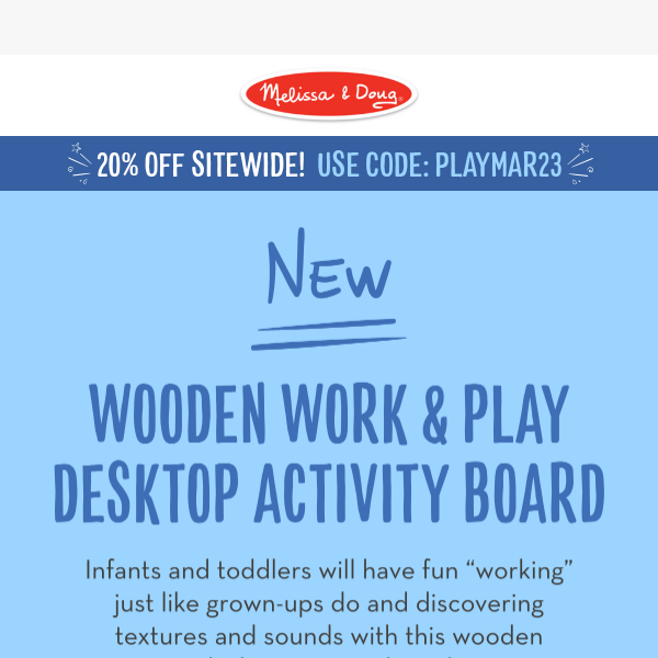 Say Hello to The NEW Wooden Work & Play Desktop